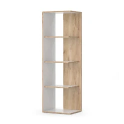 Bücherregal "Paco" Weiß/Goldkraft Eiche 44 X 139.7 Cm Vicco