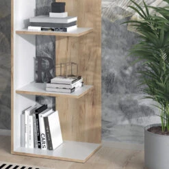 Bücherregal "Paco" Weiß/Goldkraft Eiche 44 X 139.7 Cm Vicco -Möbel Store 20230023 m5473 05 ol