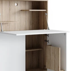 Sekretär Schreibtisch "Alena" Sonoma/Weiß 85 X 27 Cm Vicco -Möbel Store 20230720 m4363 06 ol