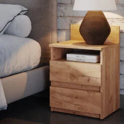 Nachttisch "Monty" Goldkraft Eiche 39.6 X 59.1 Cm 2er Set Vicco -Möbel Store 20230816 m5798 05 ol