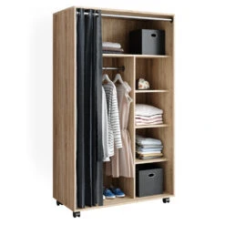 Kleiderschrank "Doros" Sonoma 100 X 168 Cm Offen, Mit Rollen Vicco -Möbel Store 20230816 m5864 07 ol