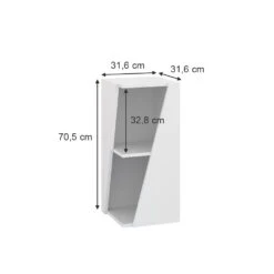Midischrank "Benno" Weiß 31.6 X 70.5 Cm Mit Offenen Ablagen Vicco -Möbel Store 20230816 m5877 03 ol