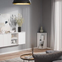 Midischrank "Benno" Weiß 31.6 X 70.5 Cm Mit Offenen Ablagen Vicco -Möbel Store 20230816 m5877 04 ol