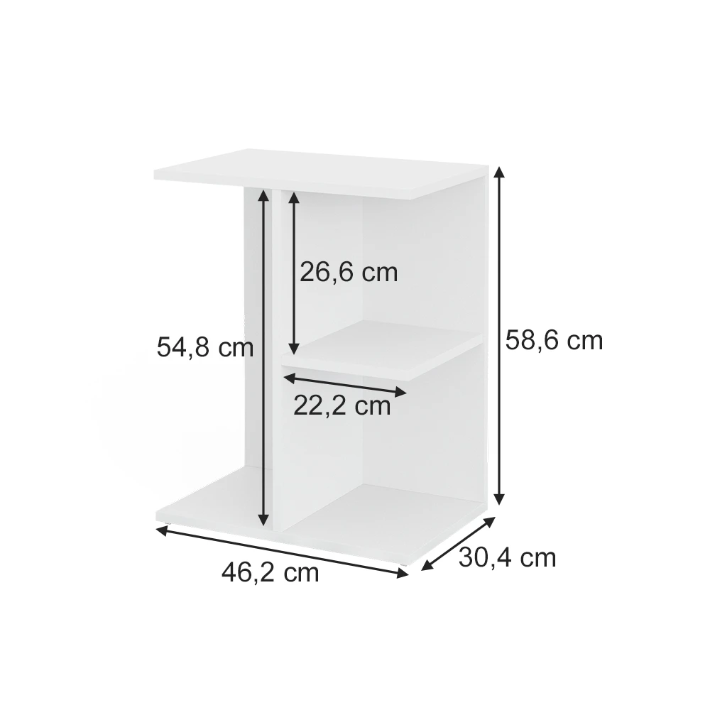 Nachttisch "Eddi" Weiß 46.2 X 58.6 Cm Vicco 5 Nachttisch "Eddi" Weiß 46.2 X 58.6 Cm Vicco – Bild 3