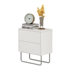 Vicco Nachttisch "Calvin", Weiß, 45 X 50 Cm -Möbel Store 20230907 m5892 07 ol