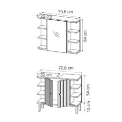 Vicco Badmöbel Set "Aquis", Sonoma/Anthrazit, 2 Teile 11 Vicco Badmöbel Set "Aquis", Sonoma/Anthrazit, 2 Teile -Möbel Store 20230907 m5950 03 ol