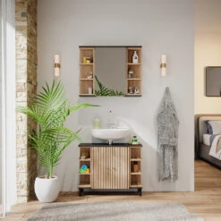 Vicco Badmöbel Set "Aquis", Sonoma/Anthrazit, 2 Teile 12 Vicco Badmöbel Set "Aquis", Sonoma/Anthrazit, 2 Teile -Möbel Store 20230907 m5950 04 ol