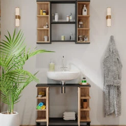 Vicco Badmöbel Set "Aquis", Sonoma/Anthrazit, 2 Teile 13 Vicco Badmöbel Set "Aquis", Sonoma/Anthrazit, 2 Teile -Möbel Store 20230907 m5950 05 ol