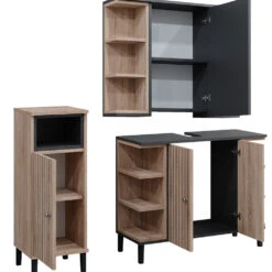 Vicco Badmöbel Set "Aquis", Sonoma/Anthrazit, 3 Teile 14 Vicco Badmöbel Set "Aquis", Sonoma/Anthrazit, 3 Teile -Möbel Store 20230907 m5951 06 ol