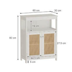Vicco Midischrank "Rosario", Weiß, 60 X 80 Cm Mit Türen Und Offenem Fach 12 Vicco Midischrank "Rosario", Weiß, 60 X 80 Cm Mit Türen Und Offenem Fach -Möbel Store 20230921 m5690 03 ol