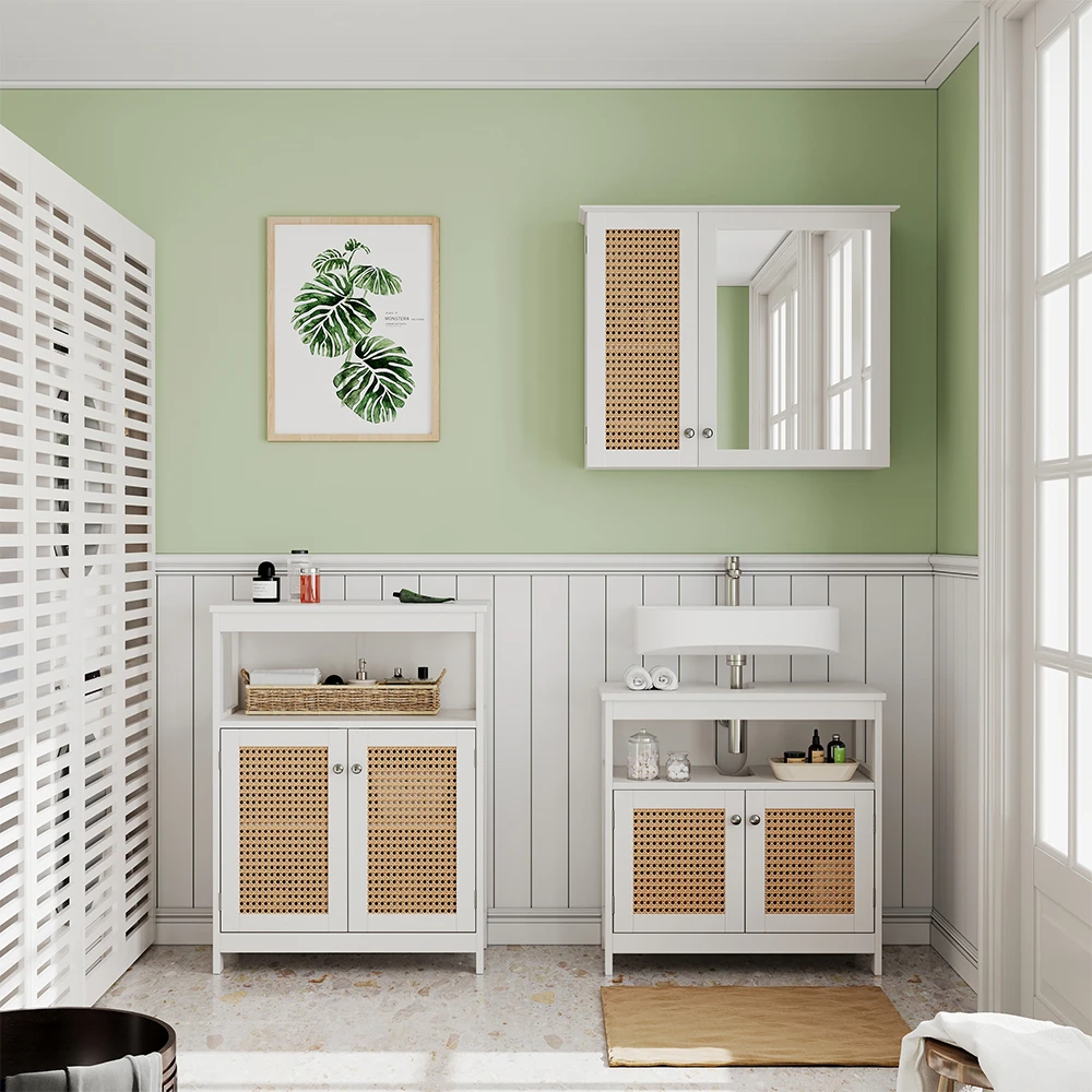 Vicco Midischrank "Rosario", Weiß, 60 X 80 Cm Mit Türen Und Offenem Fach 6 Vicco Midischrank "Rosario", Weiß, 60 X 80 Cm Mit Türen Und Offenem Fach – Bild 4