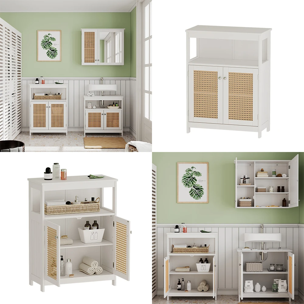 Vicco Midischrank "Rosario", Weiß, 60 X 80 Cm Mit Türen Und Offenem Fach 10 Vicco Midischrank "Rosario", Weiß, 60 X 80 Cm Mit Türen Und Offenem Fach – Bild 8