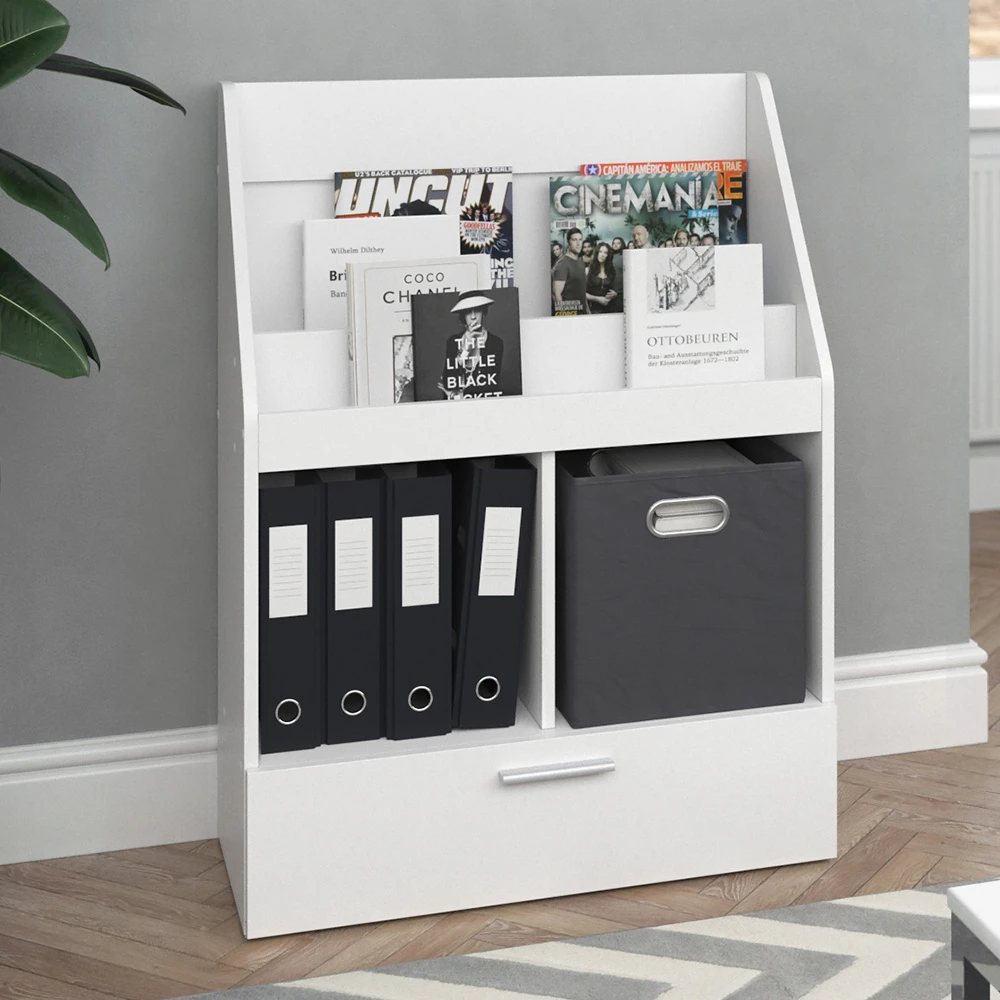 Vicco Bücherregal "Luigi", Weiß, 72 X 96.2 Cm Ohne Faltboxen 7 Vicco Bücherregal "Luigi", Weiß, 72 X 96.2 Cm Ohne Faltboxen – Bild 5