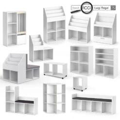 Vicco Bücherregal "Luigi", Weiß, 72 X 96.2 Cm Ohne Faltboxen 17 Vicco Bücherregal "Luigi", Weiß, 72 X 96.2 Cm Ohne Faltboxen -Möbel Store 20230928 m5199 09 ol