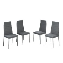 Vicco Esszimmerstuhl "Grand", Grau, 42.5 X 48 Cm 4er Set