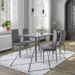 Vicco Esszimmerstuhl "Grand", Grau, 42.5 X 48 Cm 4er Set -Möbel Store 20230928 m5966 04 ol