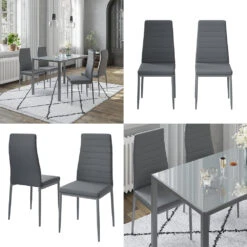 Vicco Esszimmerstuhl "Grand", Grau, 42.5 X 48 Cm 4er Set -Möbel Store 20230928 m5966 08 ol