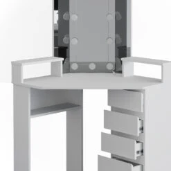 Eckschminktisch "Tilda" Weiß 113.3 Cm Mit LED Beleuchtung Vicco 17 Eckschminktisch "Tilda" Weiß 113.3 Cm Mit LED Beleuchtung Vicco -Möbel Store 20231027 m4261 l 06 ol