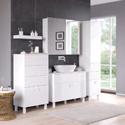 Vicco Badmöbel Set "Sola", Weiß, 4 Teile -Möbel Store 20231103 m6133 04 ol