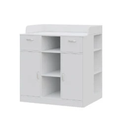 Wickelkommode "Lotte" Weiß 100.8 X 110.8 Cm Mit 2 Layout-Optionen Livinity