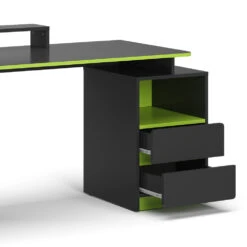 Vicco Schreibtisch "Mars", Anthrazit/Mintgrün, 178.2 X 60 Cm Mit 2 Schubladen -Möbel Store 20231228 m6182 06 ol