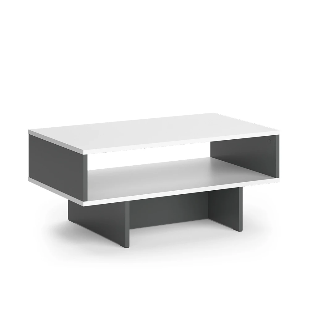 Vicco Couchtisch "Josef", Anthrazit/Weiß, 80 X 35.4 Cm Mit 1 Regal 3 Vicco Couchtisch "Josef", Anthrazit/Weiß, 80 X 35.4 Cm Mit 1 Regal