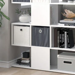 Raumteiler "Hylda" Weiß 124.4 X 113 Cm Mit 4 Faltboxen Vicco -Möbel Store 20231317 m5600 05 ol