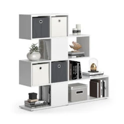 Raumteiler "Hylda" Weiß 124.4 X 113 Cm Mit 4 Faltboxen Vicco -Möbel Store 20231317 m5600 07 ol