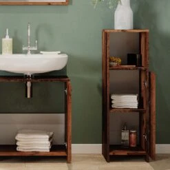 Badmöbel Set "Kiko" Eiche Rustikal 3 Teile, Mit Midischrank Vicco 13 Badmöbel Set "Kiko" Eiche Rustikal 3 Teile, Mit Midischrank Vicco -Möbel Store 20231323 m5608 05 ol