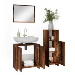 Badmöbel Set "Kiko" Eiche Rustikal 3 Teile, Mit Midischrank Vicco 15 Badmöbel Set "Kiko" Eiche Rustikal 3 Teile, Mit Midischrank Vicco -Möbel Store 20231323 m5608 07 ol