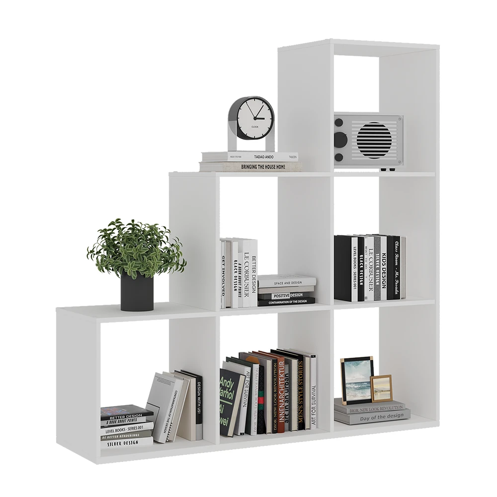 Treppenregal "Theresa" Weiß 104 X 108 Cm 6 Fächer Oskar Store 9 Treppenregal "Theresa" Weiß 104 X 108 Cm 6 Fächer Oskar Store – Bild 7