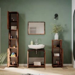Badmöbel Set "Kiko" Eiche Rustikal 4 Teile Vicco 12 Badmöbel Set "Kiko" Eiche Rustikal 4 Teile Vicco -Möbel Store 20231423 m5610 04 ol