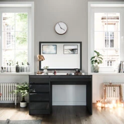 Schminktisch "Sherry" Anthrazit Hochglanz Vicco 13 Schminktisch "Sherry" Anthrazit Hochglanz Vicco -Möbel Store 20231512 m4382 04 ol
