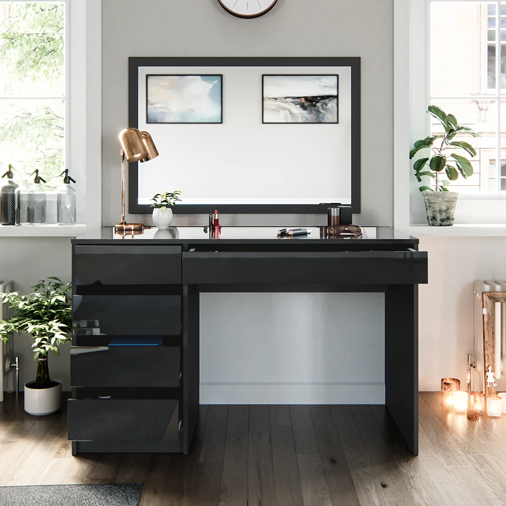 Schminktisch "Sherry" Anthrazit Hochglanz Vicco 7 Schminktisch "Sherry" Anthrazit Hochglanz Vicco – Bild 5