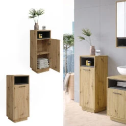 Midischrank "Beatrice" Eiche/Anthrazit 38 X 93 Cm Vicco -Möbel Store 20231610 m5593 02 ol