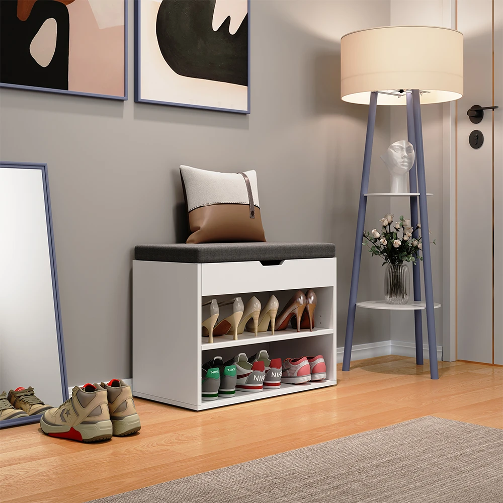 Schuhbank "Titus" Weiß 60 X 45 Cm Mit Auflage Oskar Store 6 Schuhbank "Titus" Weiß 60 X 45 Cm Mit Auflage Oskar Store – Bild 4