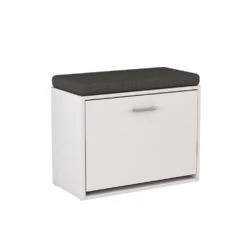 Schuhbank "Georg" Weiß 60 X 49.5 Cm Mit Auflage Oskar Store