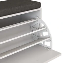 Schuhbank "Georg" Weiß 60 X 49.5 Cm Mit Auflage Oskar Store -Möbel Store 20231705 m5659 06 ol