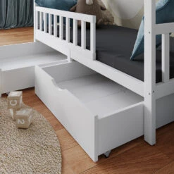 Hausbett "Franka" Weiß 80x160 Cm Mit 2 Schubladen Oskar Store 13 Hausbett "Franka" Weiß 80x160 Cm Mit 2 Schubladen Oskar Store -Möbel Store 20231912 m5553 05 ol