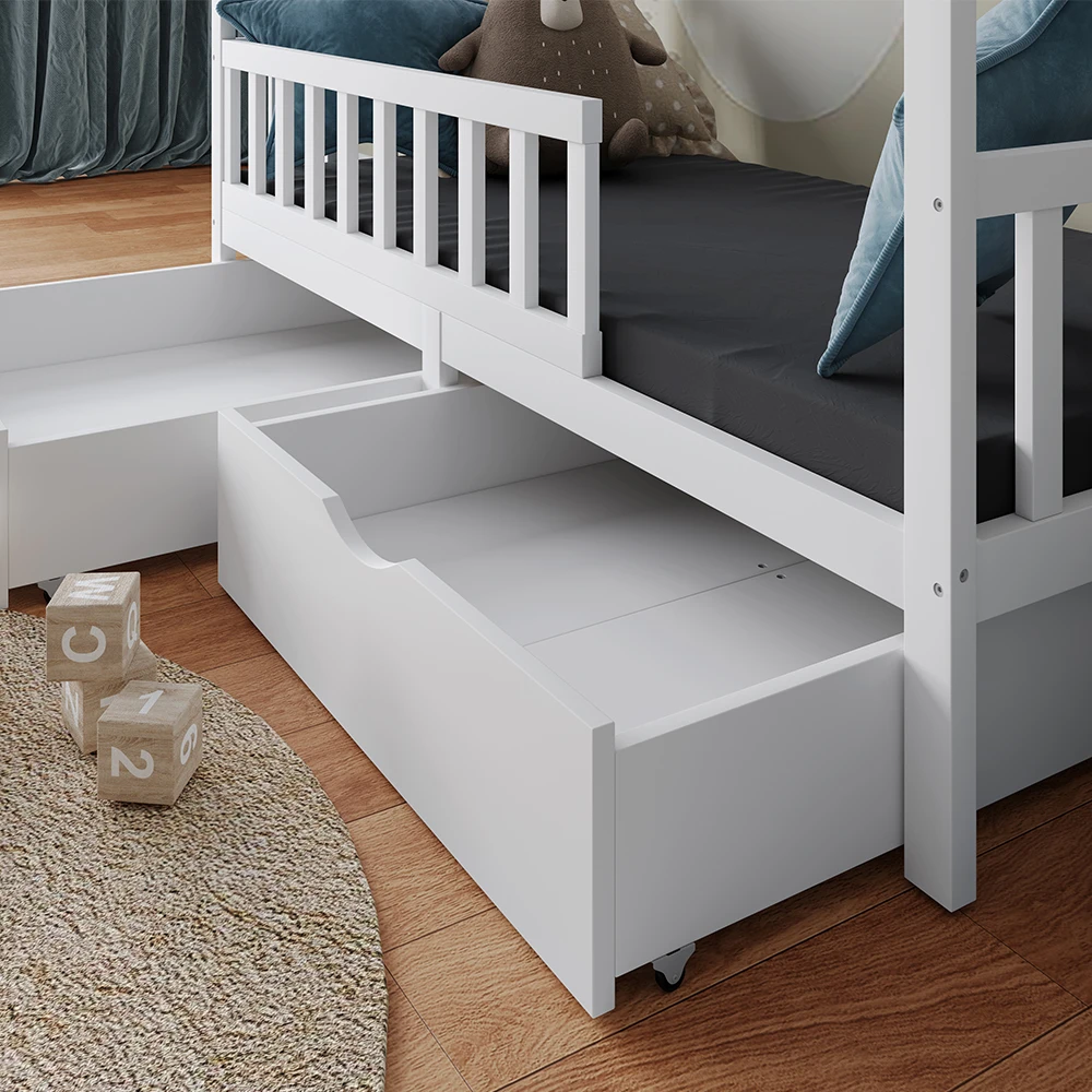 Hausbett "Franka" Weiß 80x160 Cm Mit 2 Schubladen Oskar Store 7 Hausbett "Franka" Weiß 80x160 Cm Mit 2 Schubladen Oskar Store – Bild 5