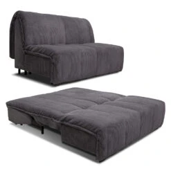 Sofa "Malta" Grau 148 Cm Mit Schlaffunktion Vitalispa -Möbel Store 20232114 m5707 07 ol