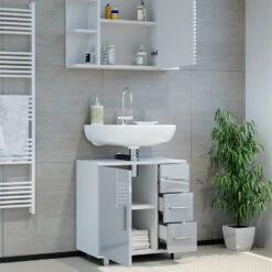 Badmöbel Set "Ilias" Weiß Hochglanz 2 Teile Vicco 14 Badmöbel Set "Ilias" Weiß Hochglanz 2 Teile Vicco -Möbel Store 20232123 m5669 05 ol