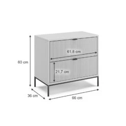 Nachttisch "Eliza" Grau 66 X 60 Cm 2er Set Vicco -Möbel Store 20232405 m5745 2er set 03 ol