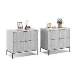 Nachttisch "Eliza" Grau 66 X 60 Cm 2er Set Vicco -Möbel Store 20232405 m5745 2er set 07 ol