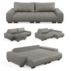 Sofa L Form "Perry" Grau 260 X 160 Cm Vitalispa -Möbel Store 20232512 m1764 07 ol