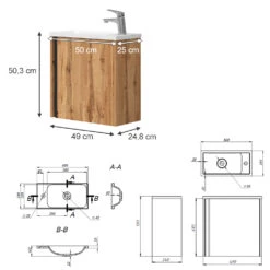 Badmöbel Set "Kleo" Goldkraft Eiche 2 Teile Vicco 12 Badmöbel Set "Kleo" Goldkraft Eiche 2 Teile Vicco -Möbel Store 20232521 m5499 03 ol