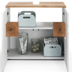 Waschbeckenunterschrank "Eden" Weiß Hochglanz/Artisan-Eiche 73.1 X 64 Cm Vicco -Möbel Store 20232817 m5519 06 ol