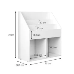 Kinderregal "Conny" Weiß 72 X 79 Cm Mit Großen Ablagen Oskar Store -Möbel Store 20232821 m5528 03 ol