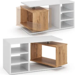 Couchtisch "Rafi" Weiß/Eiche 88 X 40 Cm Vicco 15 Couchtisch "Rafi" Weiß/Eiche 88 X 40 Cm Vicco -Möbel Store 20232910 m5517 06 ol