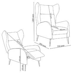 "Chelsea" Gelb Mit Liegefunktion Vitalispa -Möbel Store 20232914 m5764 03 ol